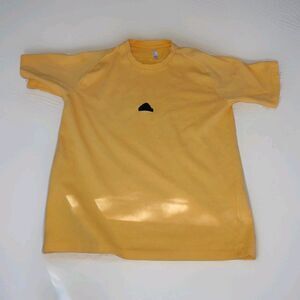 Adidas Z.N.E. T-Shirt Mens S Semi Spark Yellow Short Sleeve IR5238 Thick Jersey